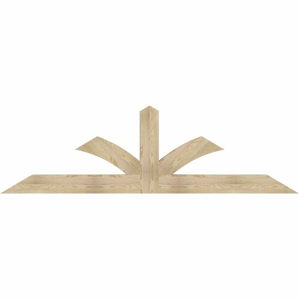 Ekena Millwork Richland Rough Sawn Timber Gable Bracket, Douglas Fir, 96"W x 28"H x 4"D x 6"F, 7/12 Pitch GBW096X28X0406RIC00RDF - main